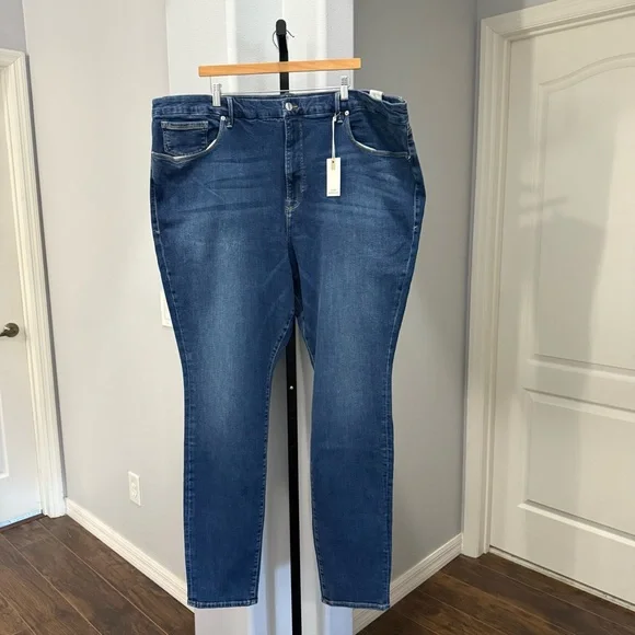 NEW Good American Good Legs LONG Inseam Jeans Skinny Dark Wash Plus Size 30 - Picture 3 of 16